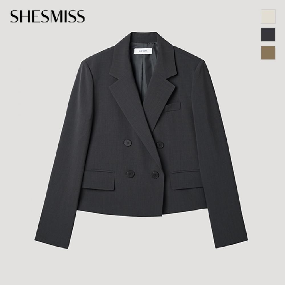 [ShS S miSS] Double breaSted Crop Set Up Jacket SwSjkp22040