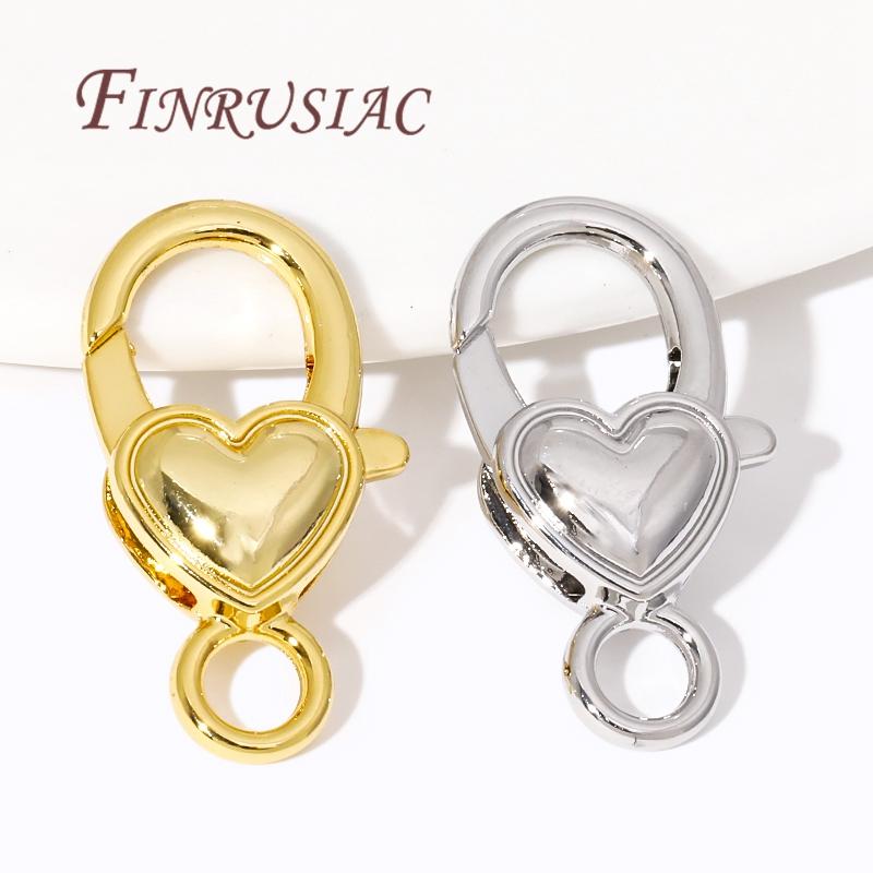 Wholesale 18K Real Gold Plated Lobster Clasps Necklace Bracelet Connector End Buckle For DIY Jewelry Making Supplies Accessories