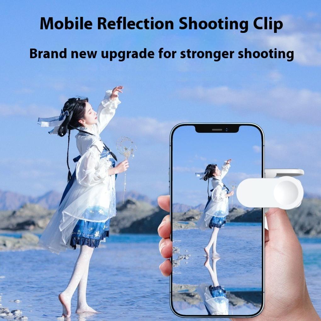 Smartphone Camera Mirror Reflection Clip Phone Selfie Adjustable Reflection Clip Kit for Live Vlog Shooting Outdoor Travel