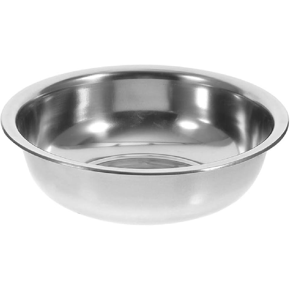 UPKOCH Stainless Steel Basin,10   Mixing Bowl, Metal Bowl for Kitchen, Vegetable Wash Basin, Dough Bowl, Multi-Purpose Stainless Steel Bowl Medium