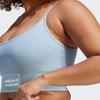 adidas Originals Trefoil Bralette Spice Girls Kollektion Einfarbig Logo Buchstabendruck Sport-Tanktop Damen Tops Hellblau IC8525