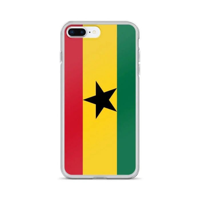 Coque iPhone - Ghana - Drapeau - Souple - Multicolore - Kompatibilní iPhone 7 Plus