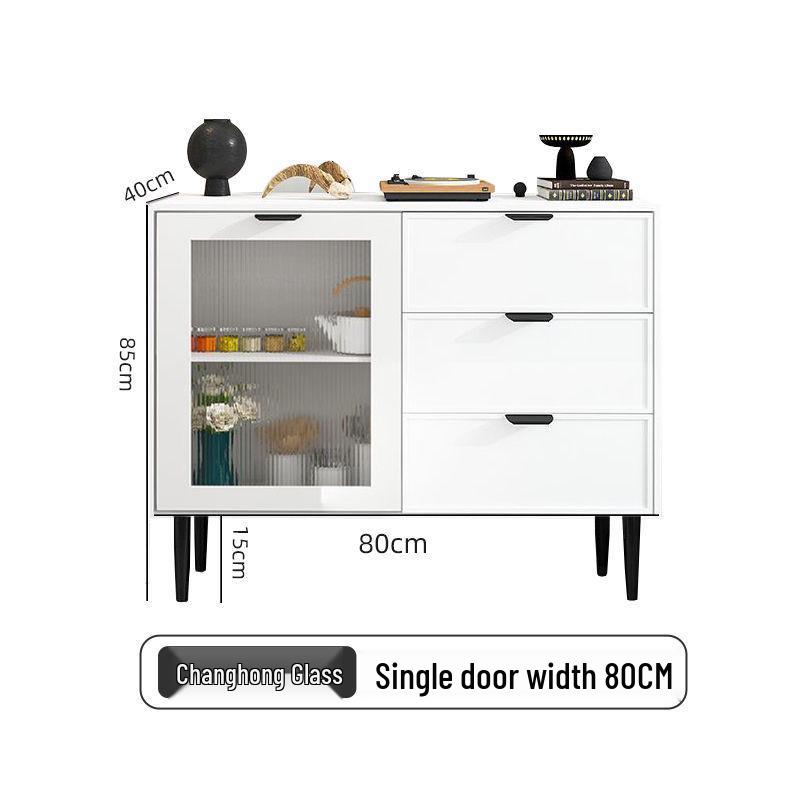 Lux Sliding Door Sideboard Cabinet: Living Room & Kitchen Storage with Drawers