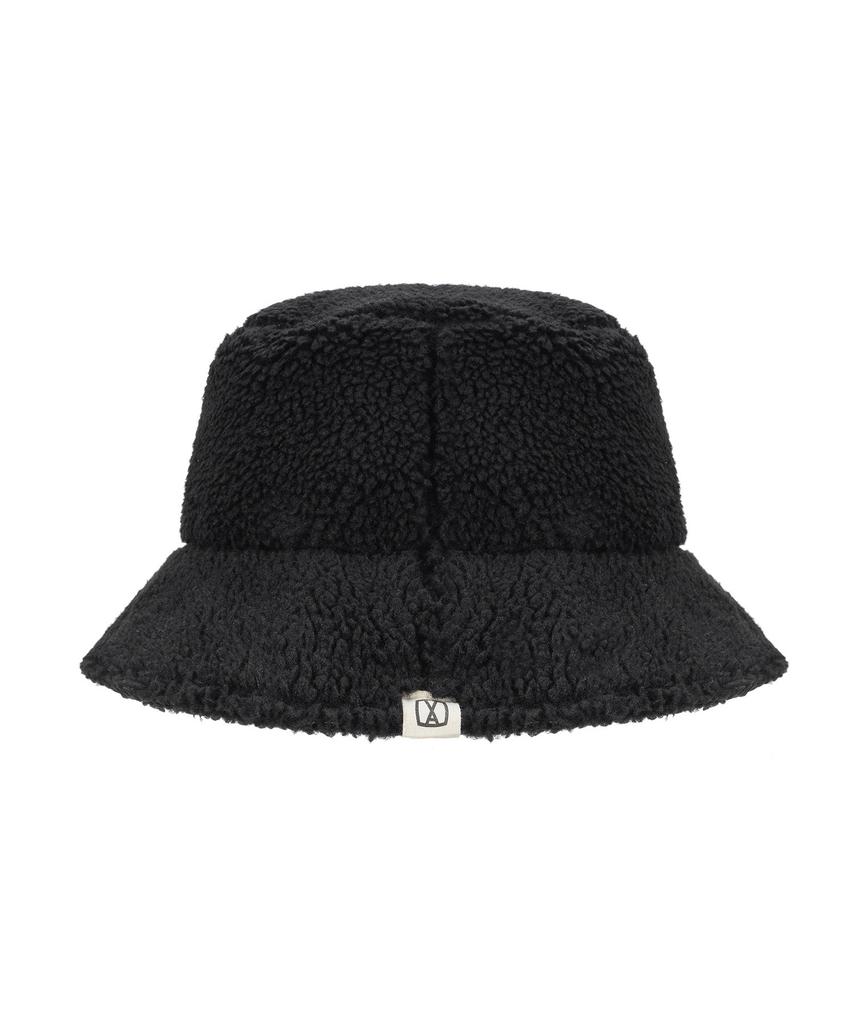 Bajal Va Square Label Reversible Bucket Hat Black