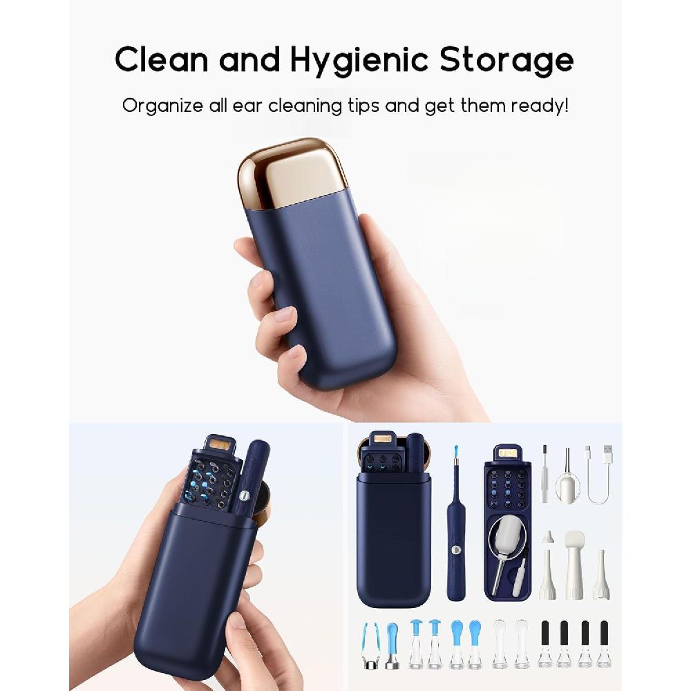 Narzędzie do usuwania woskowiny z uszu Kamera, urządzenie do czyszczenia uszu z elastyczną bezprzewodową kamerą otoskopową, bezbolesne wizualne urządzenie do usuwania woskowiny z uszu