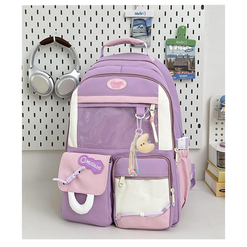 New high-value college style fresh and sweet backpack junior high school students lightweight large-capacity backpack
