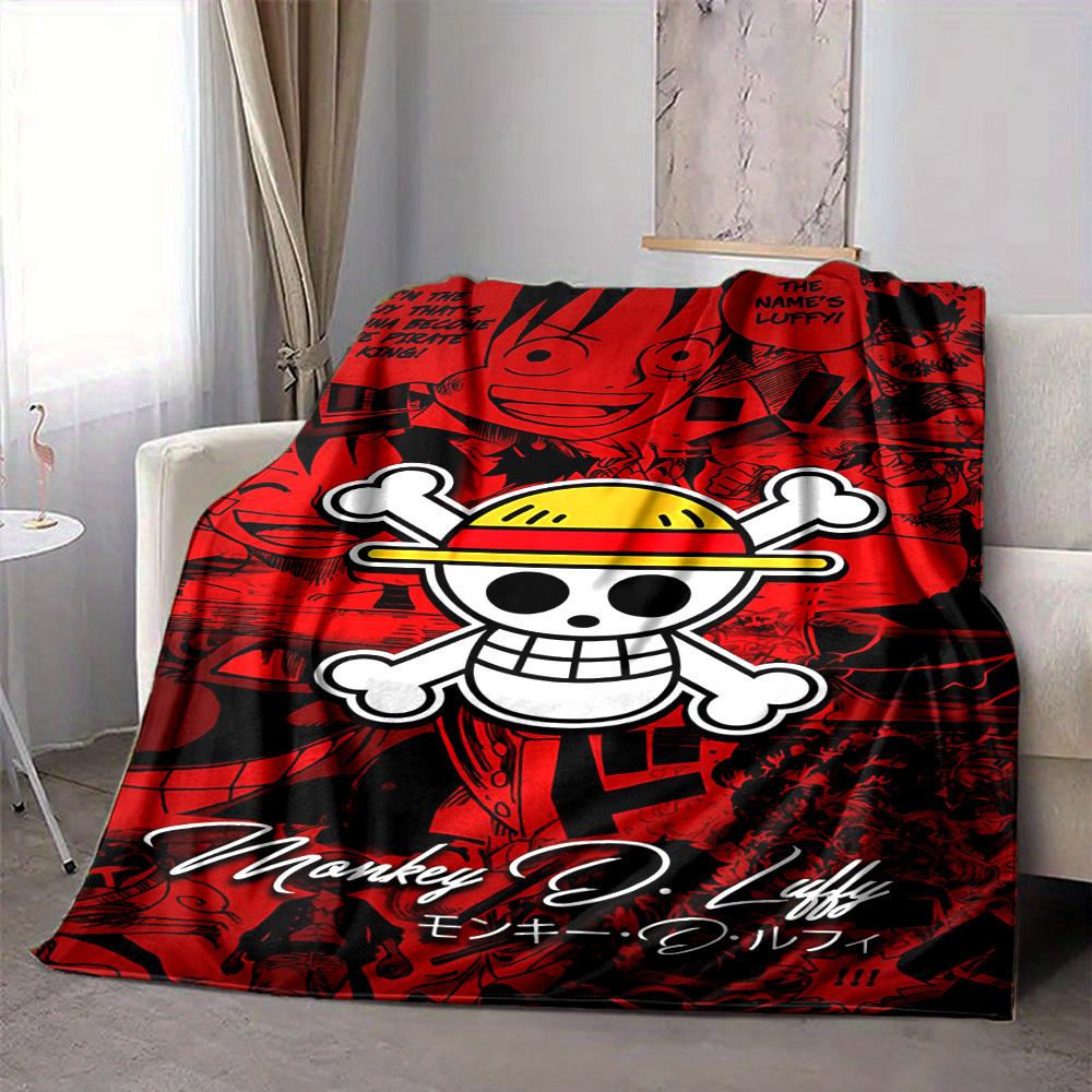1pc ONE PIECE Flannel Blanket, Soft Skin Friendly with Digital Printing, Various Sizes Available for Family, Friends, Birthday