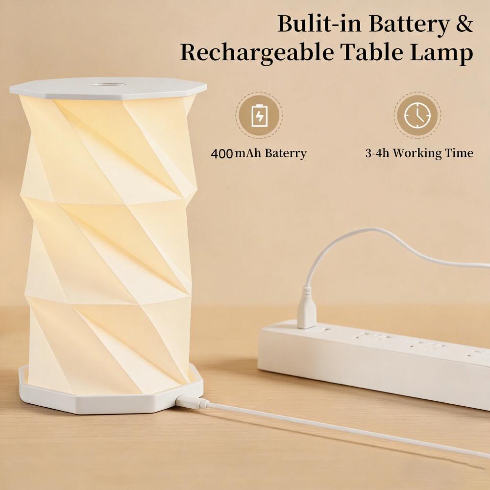 Rotating Night Light Creative Foldable Atmosphere Light Bedroom Bedhead Decoration Gift Book Light LED Table Light