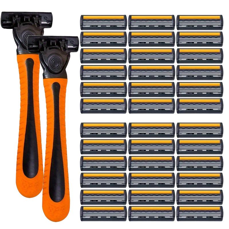 

Мужская бритва с 3-слойным лезвием из нержавеющей стали, моющаяся, для путешествий, для дома, бритва для ручного бритья, для ежедневного ухода за лицом