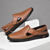Men'S Shoes Genuine Leather Trending Summer Casual Shoes Men Breathable Outdoor Luxury Sandals Man Non-Slip Beach Brand Loafers