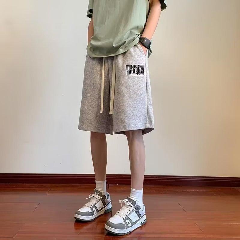 Retro Shorts for Men's Hong Kong Style 5-point Pants Casual and Versatile Loose Medium Pants