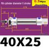 Corrosion Resistant Stainless Steel Pneumatic Cylinder 16-40mm/50-150mm