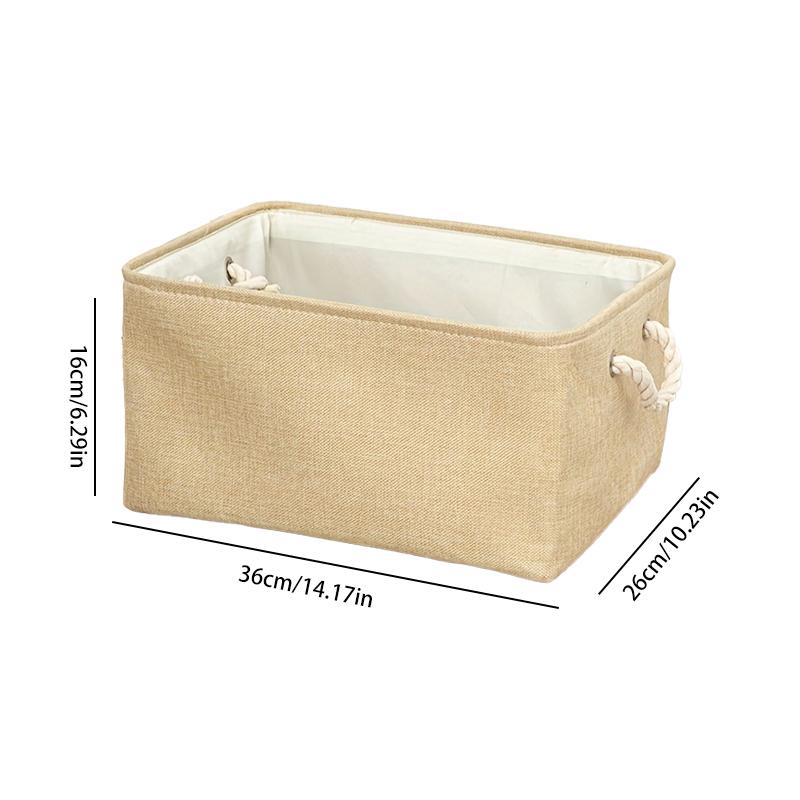 Fabric Storage Basket Home Clothes Toys Sundries Storage Box Foldable Canvas Open Storage Case With Handle Home Organization