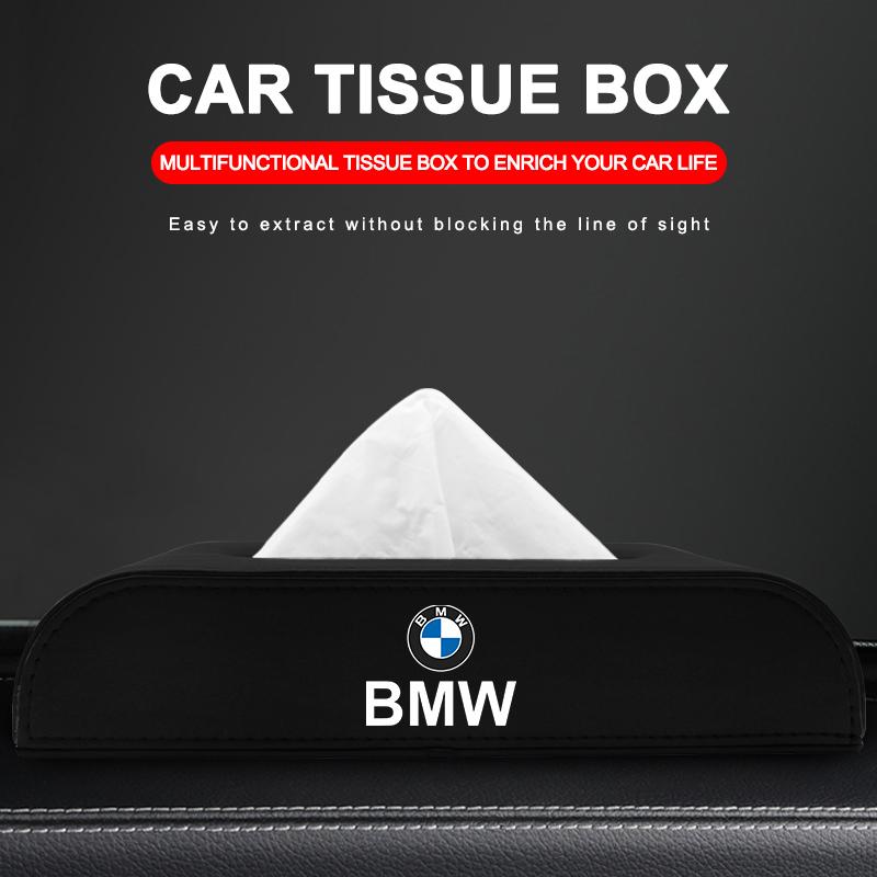 1Pcs Car Tissue Box Holder Armrest Box Storage Case Car Styling Accessories For BMW M Power M3 M5 X1 X3 X5 X6 X7 E46 E39 E36 E60 E90