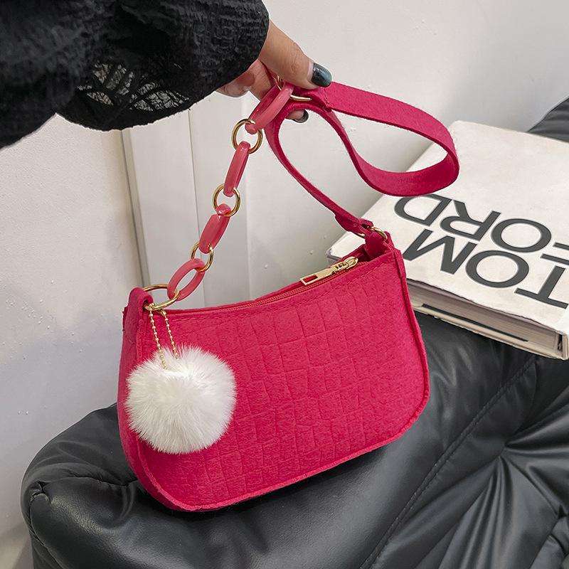 Elegante Borsa a Spalla con Catena da Donna 2025 - Borsa a Spalla Trendy Design Baguette.