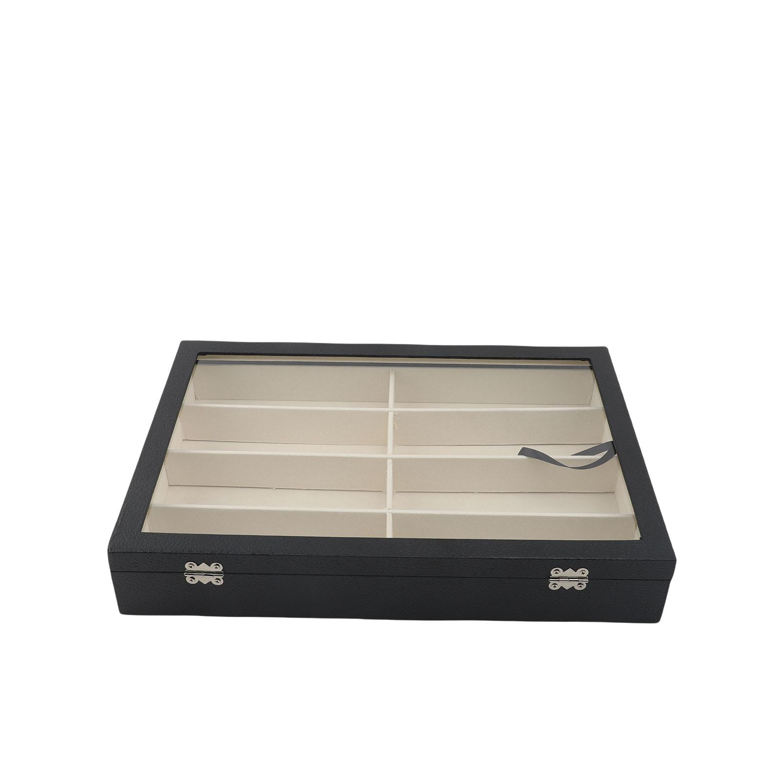 

Multi Sunglasses Organizer for Women Men Eyeglasses Eyewear Display Case with 8 Slots Jewelry Watch Organizer Glasses