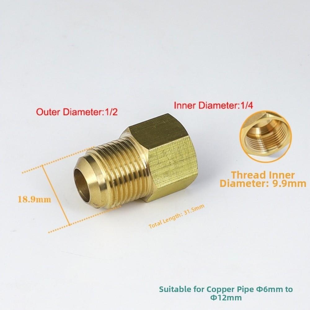 Female To Male Brass Pipe Connector 1/4 3/8 1/2 3/4 Inch AC Coupler Adapeter Flare Fitting