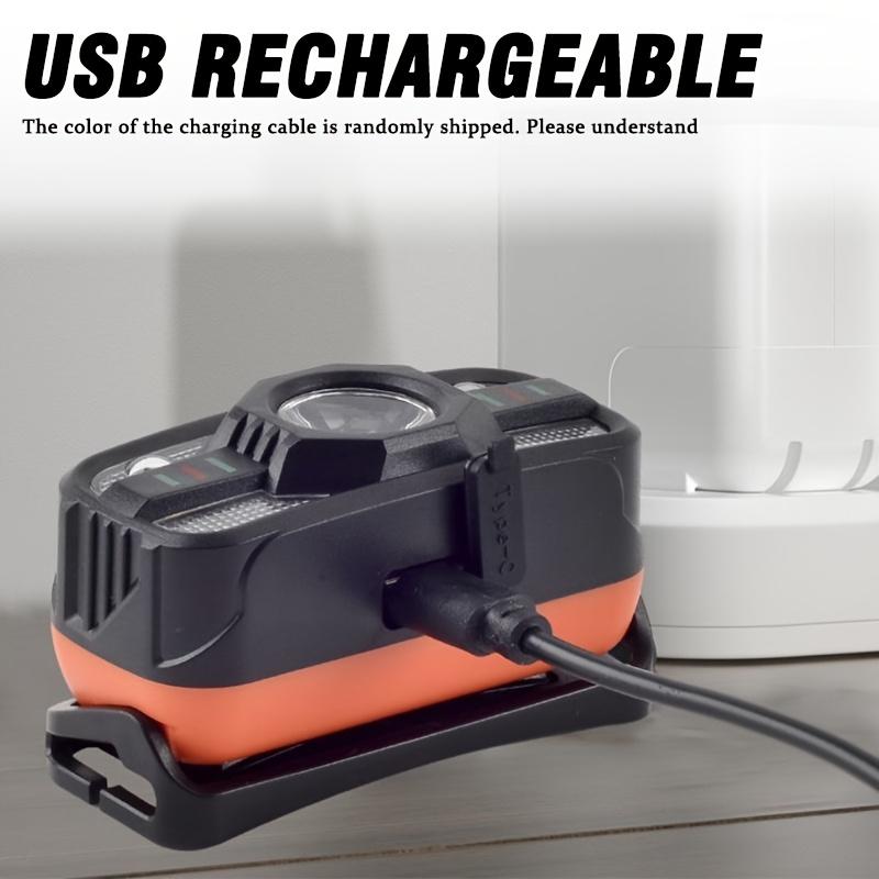 Motion Sensor LED Headlight, Rechargeable,6 Modes Portable Headlight,adjustable Lamp Head,running,camping, Barbecue,fishing,emergency Lighting