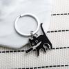 Cartoon Cat Black Kitten Key Chains Jewelry Gift Car Keyring Keychain Cute Pendant Cat Key Holder Jewelry Decoration 1pc