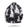 Men's Long-Sleeve Loose-Fit Shirt - Autumn/Summer Korean Style with Trendy Hong Kong Ins Print