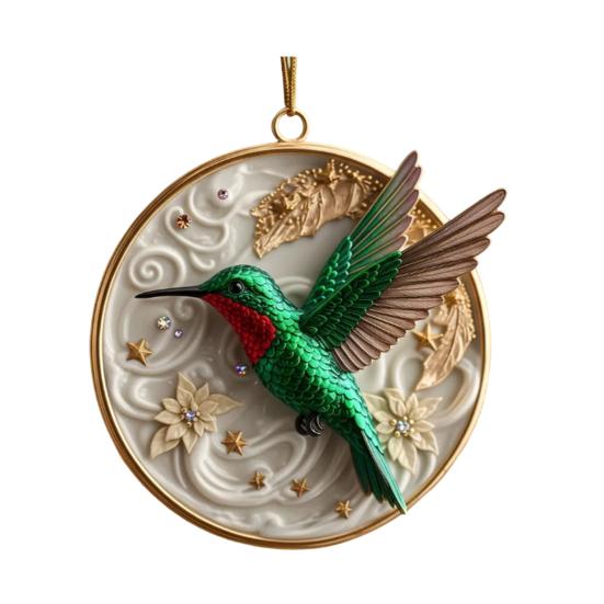 Ornamenti per Uccelli in Acrilico Decorazione da Appendere in Auto Albero di Natale Specchietto Retrovisore Decorazione Regalo Artigianale per Amanti degli Uccelli