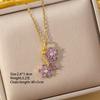 [Titanium Steel] Necklace Women's Copper Micro-inlaid Electroplating Advanced Sense Delicate Clavicle Chain Jewelry