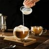 250ml Double-Layer Insulated Glass Coffee Cup with Handle, Heat-Resistant Transparent Juice & Milk Mug