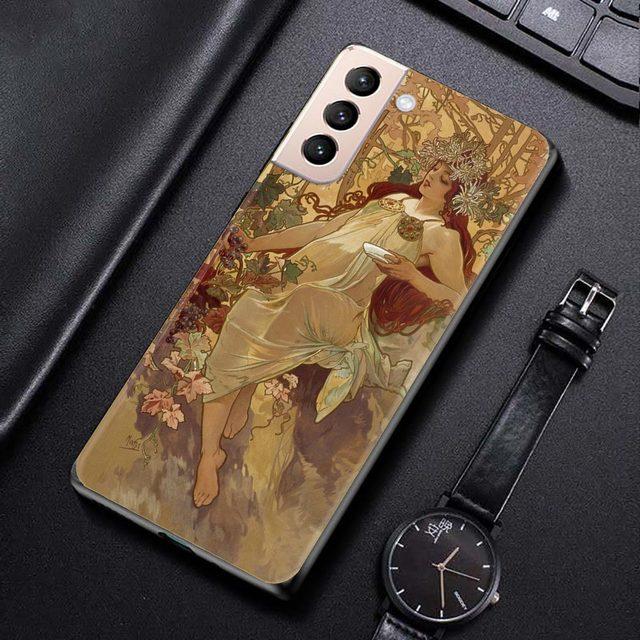 

Чехол для Samsung Galaxy S21 S20 S10 S9 S8 Plus Ultra 5g S10lite S10e S7edge S20 S21 Fe, художественный постер, Альфонс Муха, тонкий For Samsung S21