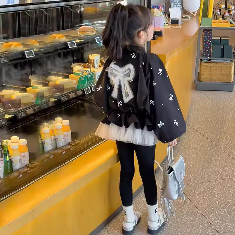 Girls' Spring/Fall Baseball Jacket with Patchwork Casual Design Unique Jacket Top