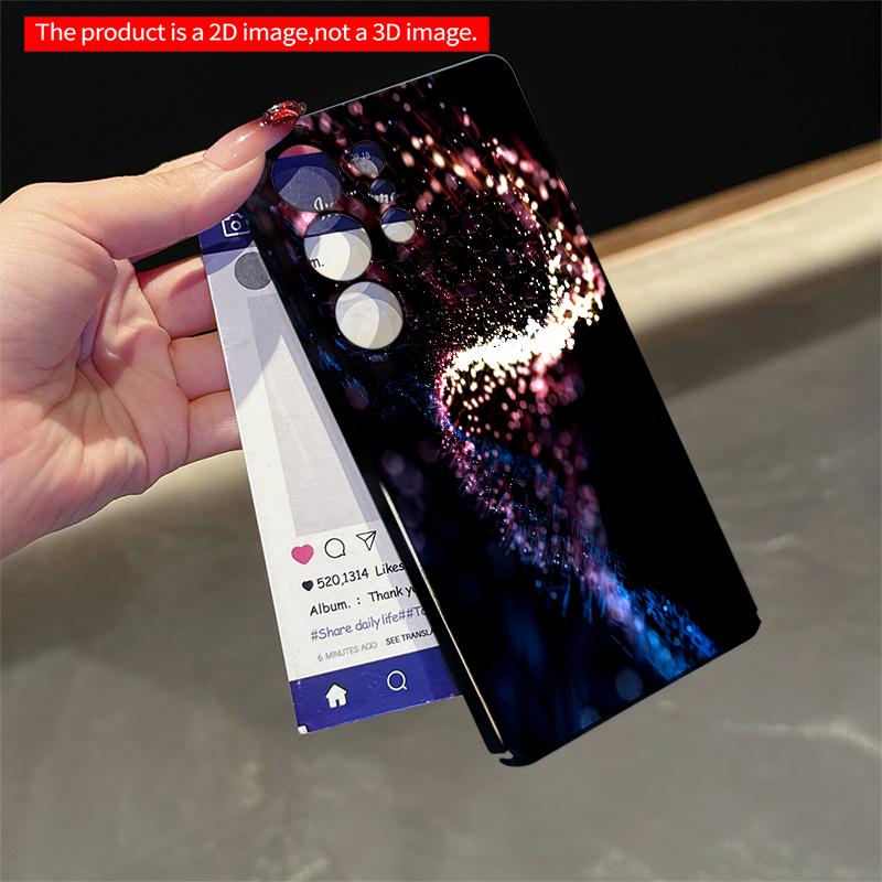 2DFlat Samsung Phone Case Neon Spiral Lights On Black Applicable To Galaxy S22 S23 S24 S25ULTRA S26 A12 A13 A14 A15 A16