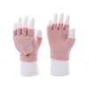 Korean Version Versatile Student Writing Cute Half-finger Flip-up Gloves for Women Autumn and Winter Imitation Cashmere Knitted Wool Warm Fingerless