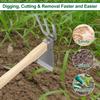 uxcell Garden Hoe and Steel Hoe with Wooden Lightweight Hand Tiller for and Weeding Cultivator, 15" Rust-Resistant, Non-Slip Handle, Backyard, Farm,
