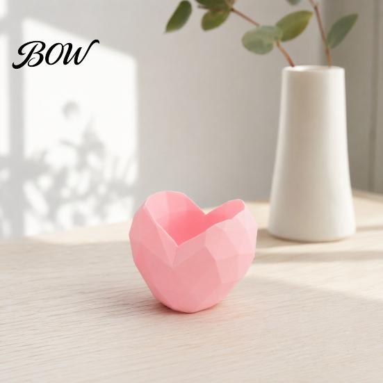 Cactus Planter Pot Love Heart Shape Pot, 3D Printed Geometric Modern Flowerpot Flowerpot, Succulents Plants Container, Gift for