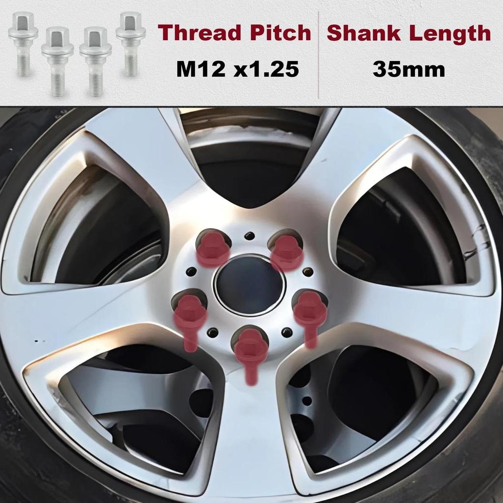 Wheel Nuts Compatible With Peugeot 207 307 508 3008 Wheel Bolt Nuts M12*1.25 17mm