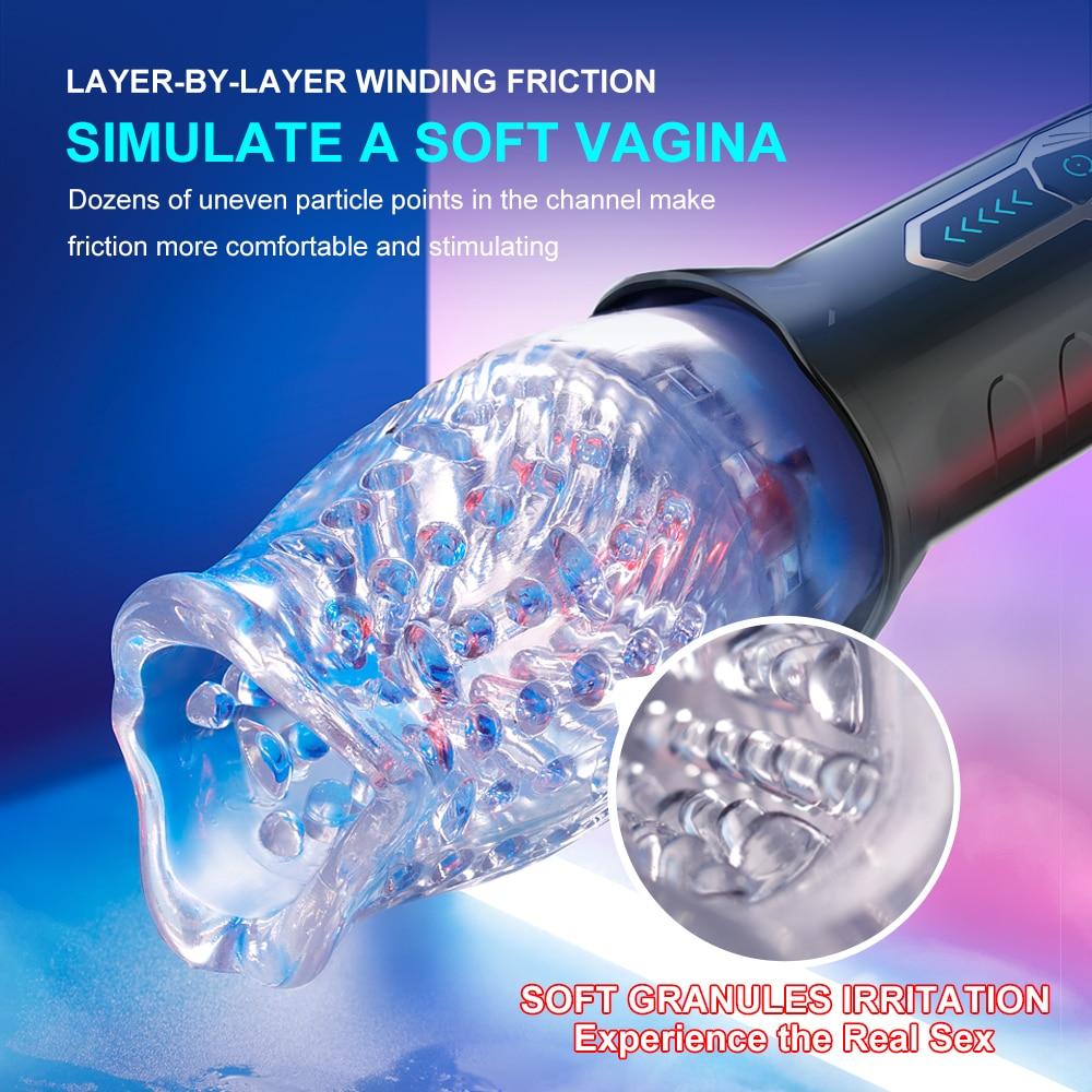 Male Rotary Vibrator Masturbator Real Blowjob Glans Trainer Penis Massage Male Masturbator Glans Vibrator Male Sex Toys