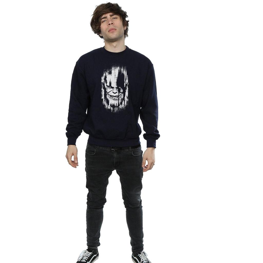 Marvel Mens Avengers Infinity War Thanos Face Sweatshirt
