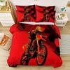 Microfiber Duvet Cover 2-Piece Brushed Bedding Set with Pillowcases Breathable Fade Resistant,Athlete Motorcycle Quilt Cover Set