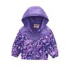 Boys and Girls Children's Clothing In Small Children Printed Fashion Splicing Casual Hooded Zipper Jacket Jacket