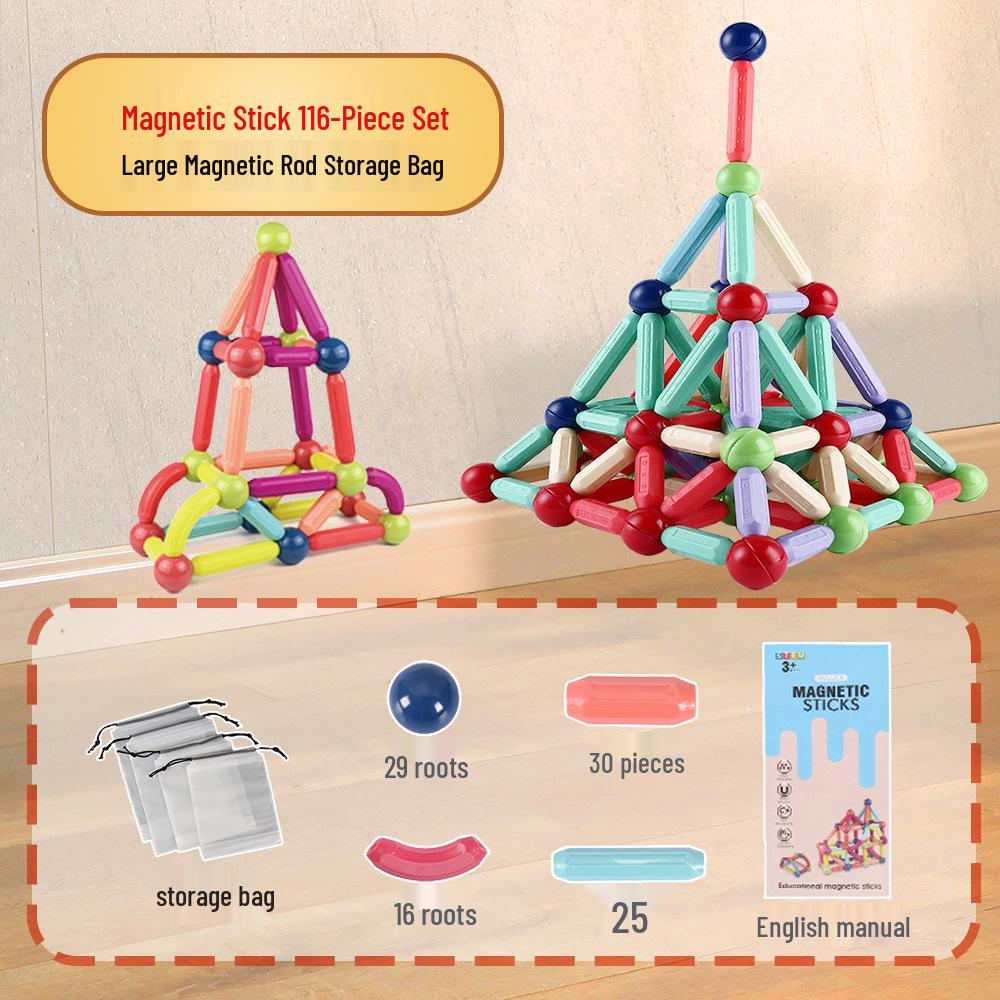 Large Magnetic Building Blocks for Children's Play and Relaxation