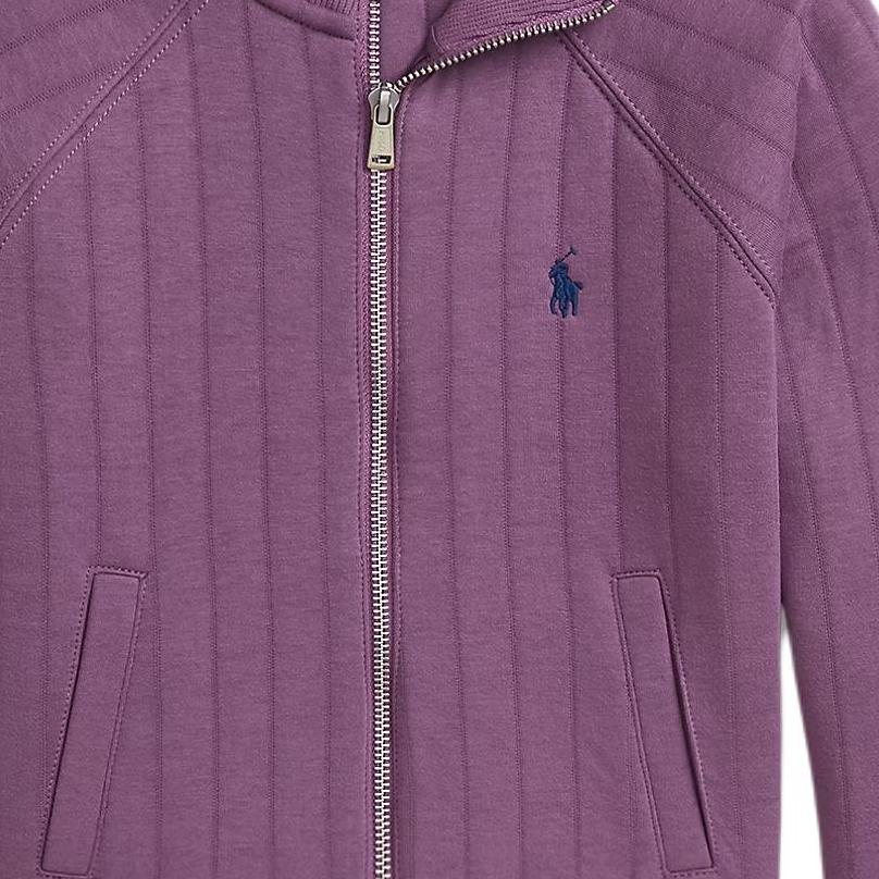 Polo Ralph Lauren Cotton Jacket Solid Color Quilted Pony Embroidery Zipper Kids Jackets Purple 313952089-003