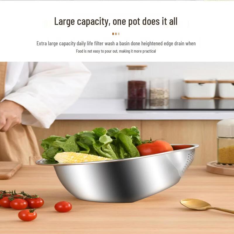 ZISIZ Stainless Steel Slanted Draining Basin