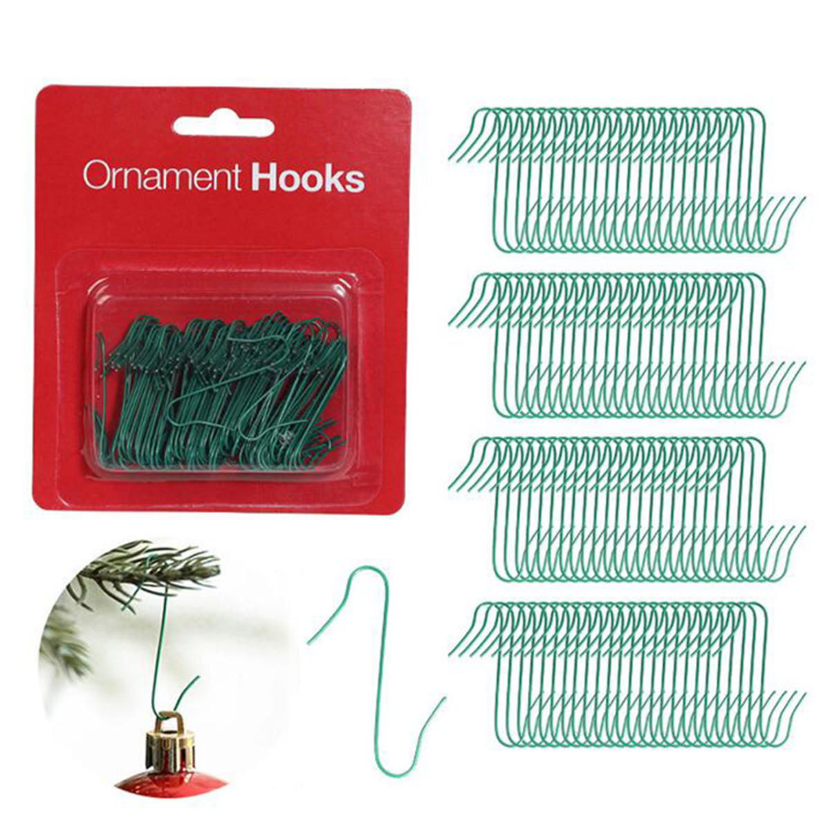 

100/150PCS Christmas Tree Hook Ornaments Iron Hanger S-Shaped C-Shaped Hooks Xmas Ball Pendant Decoration for Home Christmas New Year 100pcs