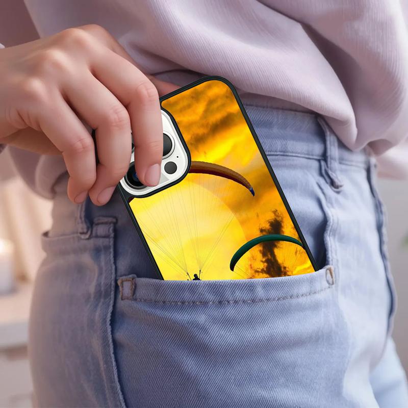 Paragliding Sport Phone Case For iPhone 17 Air 15 16e 14 13 Pro Max Coque 12 11 Pro Max PLUS cover