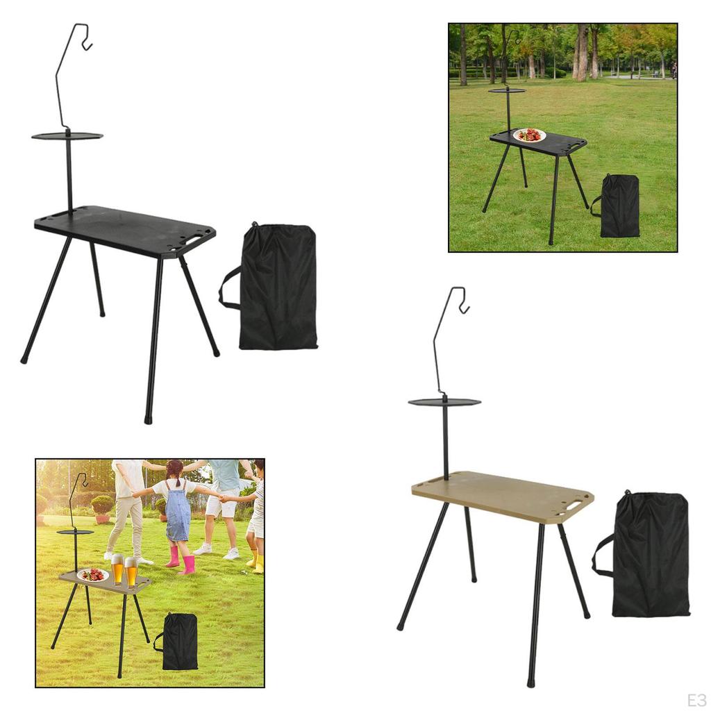 Outdoor Camping Foldable Table Detachable Legs Rectangular Desk Multipurpose with Storage Bag PP