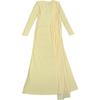 2026 Fall Womens Elegant Solid Long Sleeve Dress With Sash Pleated Bodycon