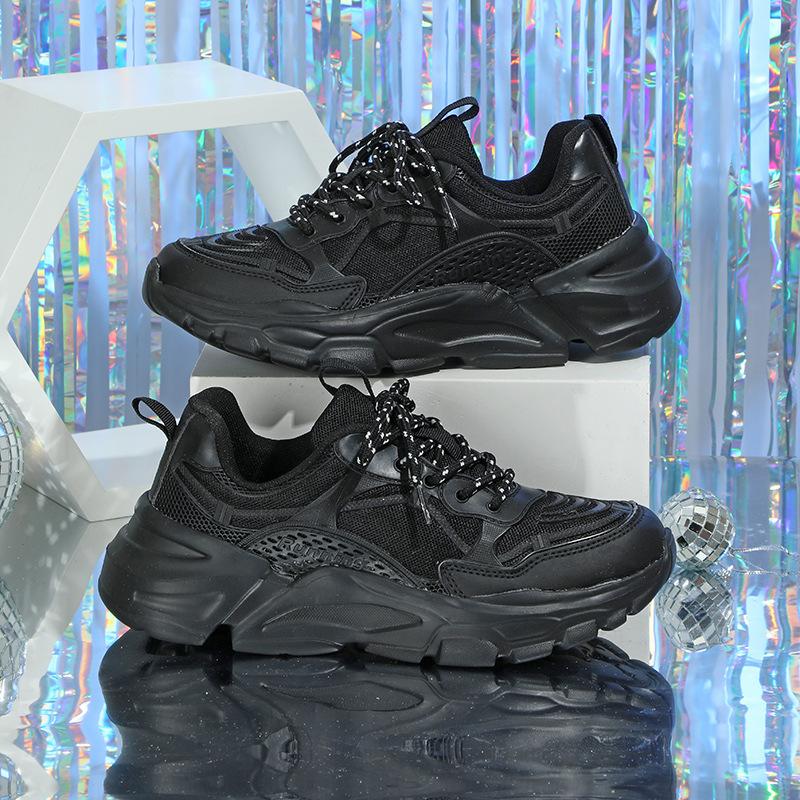 Platform dad shoes Jinjiang cold sticky shoes mesh breathable casual sneakers trendy shoes 35