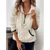 Women S Short Color Block Half Zip Fleece Sweatshirt