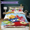 Custom Name Babblarna Pattern Bedding Uilt Set Uilt Cover Pillowcase Home Decoration Birthday Gift (1*duvet Cover+2*pillowcase Without Core)
