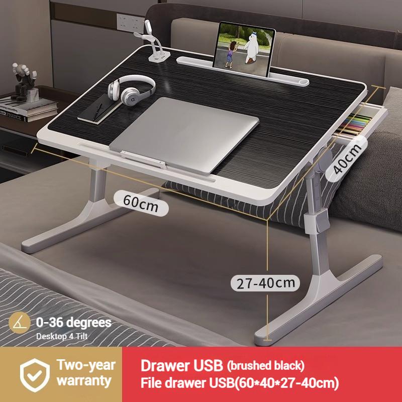 Study Work Multi-purpose Portable Lazy Table Liftable Multifunctional Folding Table Anti-Slip Laptop Bed Desk