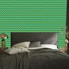 Green and Sea Zigzag Wallpaper for Living Room and Bedroom 50x1000